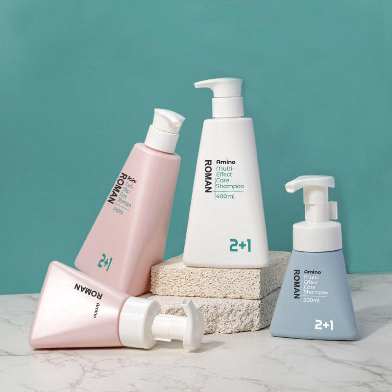 Segitiga 200ml 400ml Pet Facial Cleanser Foaming Mousse Pump Bottle Plastic Foam Foam Botol Cecair Dispenser