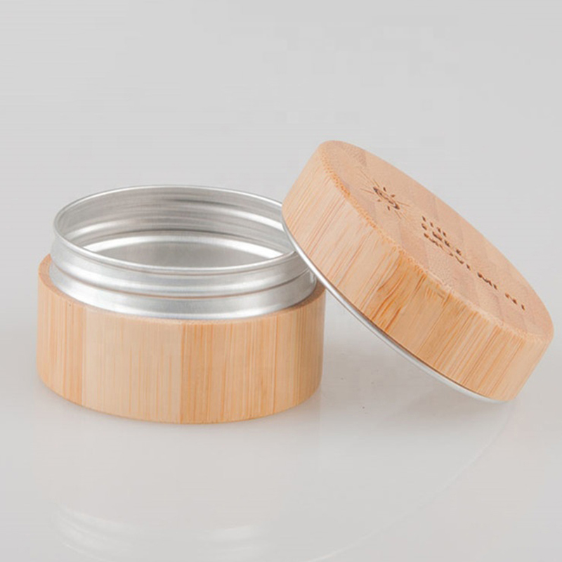 5g 15g 30g 50g 100g pembungkusan kosmetik silinder bentuk botol krim kayu buluh dengan balang aluminium dalaman 5g 15g 30g 50g 100g pembungkusan kosmetik silinder bentuk botol krim kayu buluh dengan balang aluminium dalaman