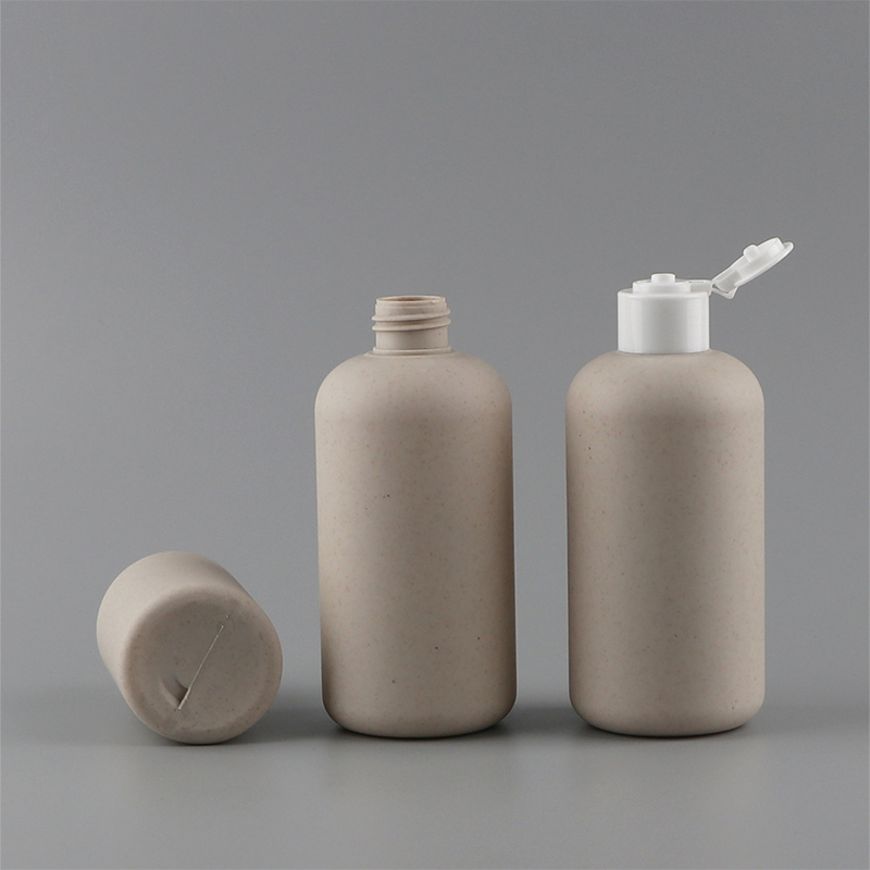 Biodegradable 150ml 250ml 400ml 500ml Cosmetic Container Squeeze Wheat Straw Round Shampoo Botole Bot Bottole With Flip Lid Biodegradable 150ml 250ml 400ml 500ml Cosmetic Container Squeeze Wheat Straw Round Shampoo Botole Bot Bottole With Flip Lid
