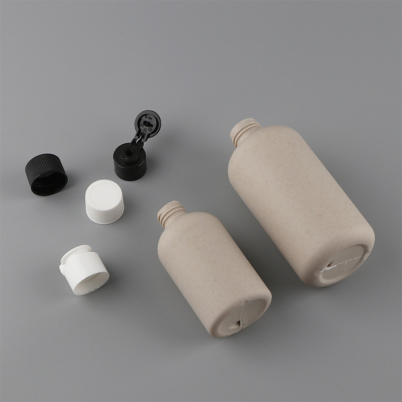 Biodegradable 150ml 250ml 400ml 500ml Cosmetic Container Squeeze Wheat Straw Round Shampoo Botole Bot Bottole With Flip Lid Biodegradable 150ml 250ml 400ml 500ml Cosmetic Container Squeeze Wheat Straw Round Shampoo Botole Bot Bottole With Flip Lid
