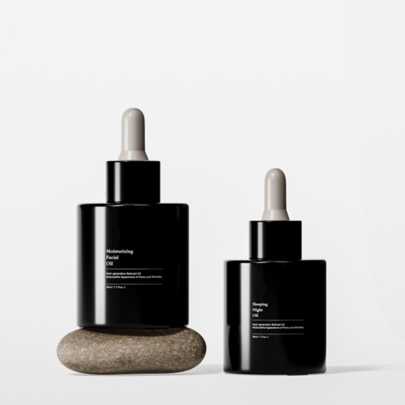 Kosong 15ml 30ml Kaca Frosted Face Oil Serum Bottle Packaging 30ml 50ml Glass Pump Botol Botol Minyak Serum Kosmetik