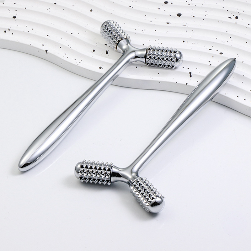 Hadiah Set Kecantikan Y Bentuk Mini Roller 3D Metal Handle Home Roller Massager Roller Face Eye Relaksation Massager