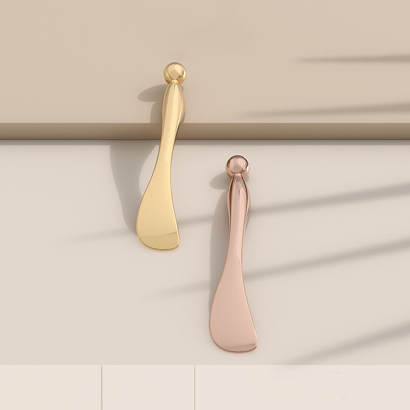 Label Peribadi Urut Kepala Sudu Kosmetik Emas Perak Mata Krim Urut Stick Metal Cosmetic Spatula