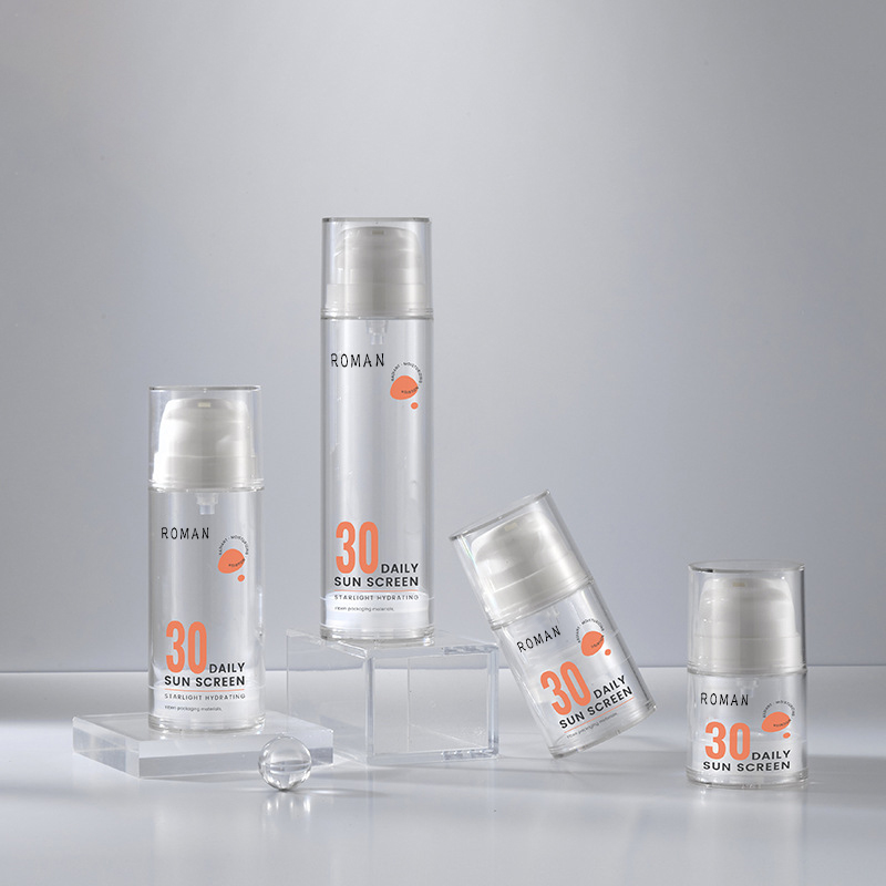 15ml 30ml 50ml 100ml 120ml Botol pam pembungkusan tanpa udara putih untuk Penjagaan Kulit Serum Body Oil