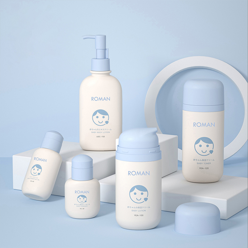 50ml 80ml 100ml Botol PP Plastik Hijau kosong dengan Pam Losyen Tanpa Air