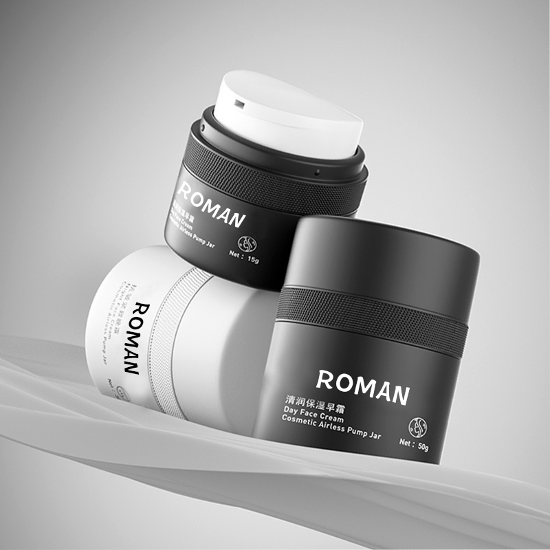 15ml 30ml 50ml White Black Double Wall kosong Pp Plastik Refill Press Airless Moisturizer Lotion Cream Serum Bottle dengan Pam