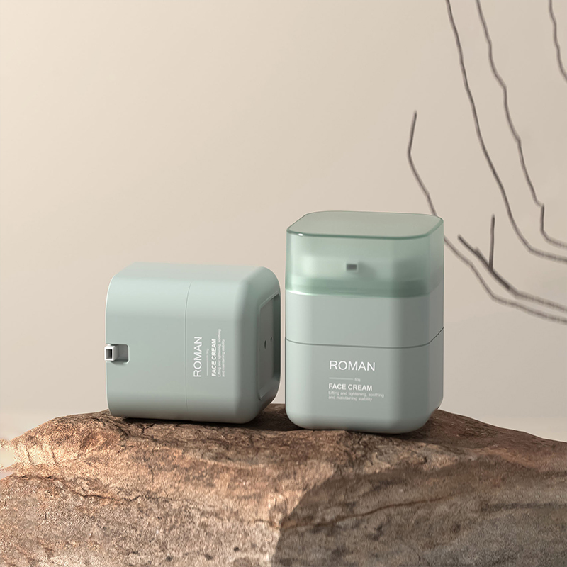 Cosmetic Whitening Cream Ailess Jar 50g Square Jar Square Corn Corner Facial Cream Bottle