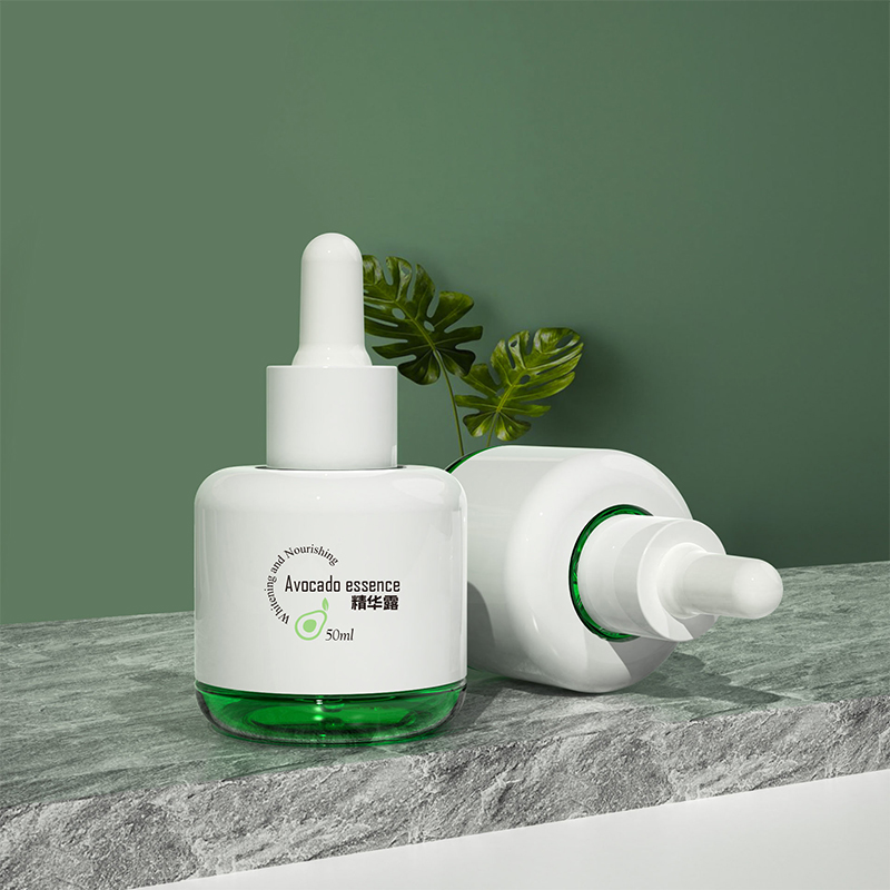 Botol Minyak Penting 50ml Telus Green Petg Plastik Plastik Kebocoran Serum Serum untuk Penjagaan Wajah dan Mata