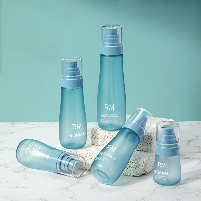 Botol Plastik Serum Pusingan Kulit Kulit Pusingan 150ml 120ml 100ml 80ml 50ml Botol Kosmetik Dengan Pam Semburan