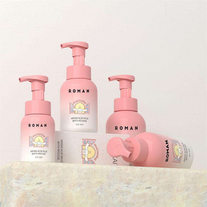200ml 300ml 400ml 500ml Baby Shower Shampoo Pembungkusan Botol sabun dengan pam untuk kanak -kanak kanak -kanak