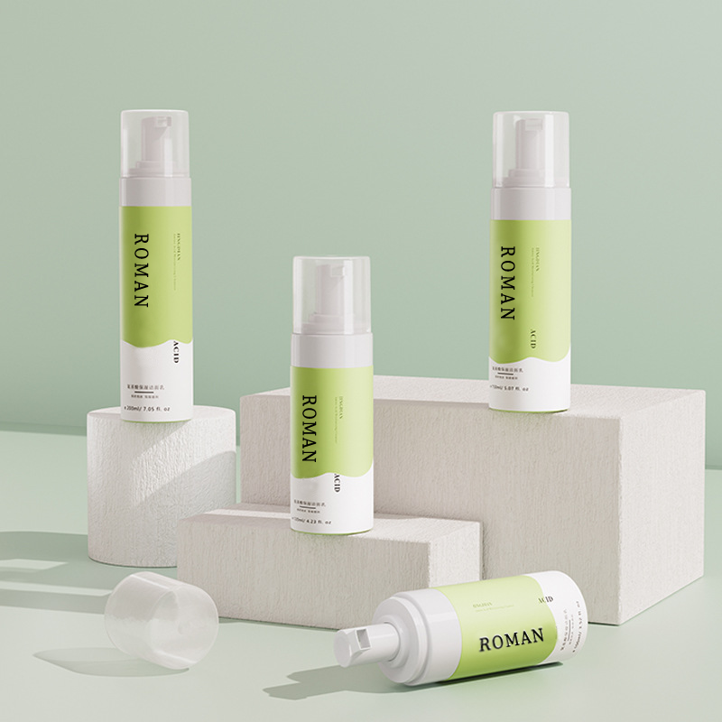 50ml 80ml 100ml 120ml 150ml 200ml Face Face Wash Bolble Bolble Bolble Label Peribadi Asid Amino Pelembap Pembersih Pakej Disesuaikan