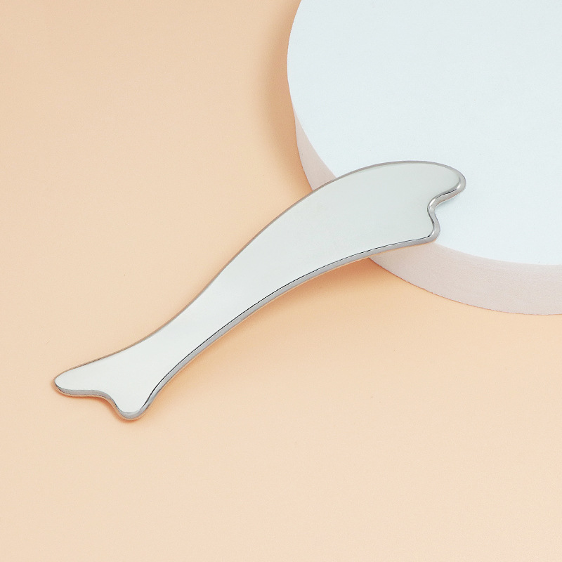 Lembaga Gua Sha Alloy Alloy Gua dengan warna dan logo yang diperibadikan ikan berbentuk ikan