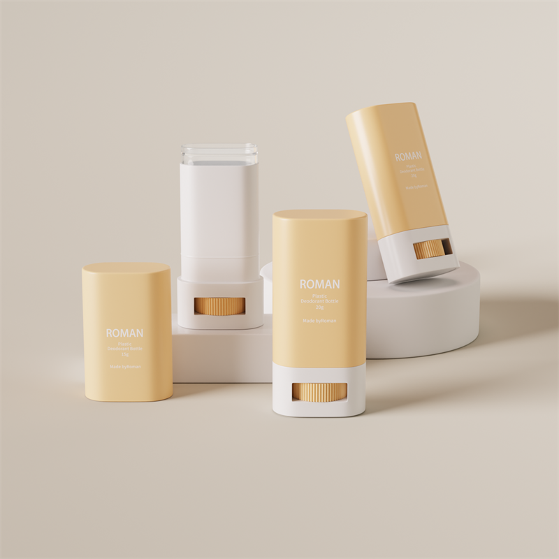 Penjagaan kulit kosong Oval Plastic Deodoran Stick Container Bottle