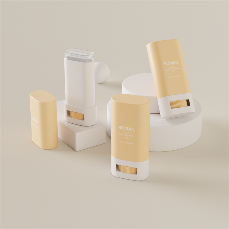 Penjagaan kulit kosong Oval Plastic Deodoran Stick Container Bottle Penjagaan kulit kosong Oval Plastic Deodoran Stick Container Bottle