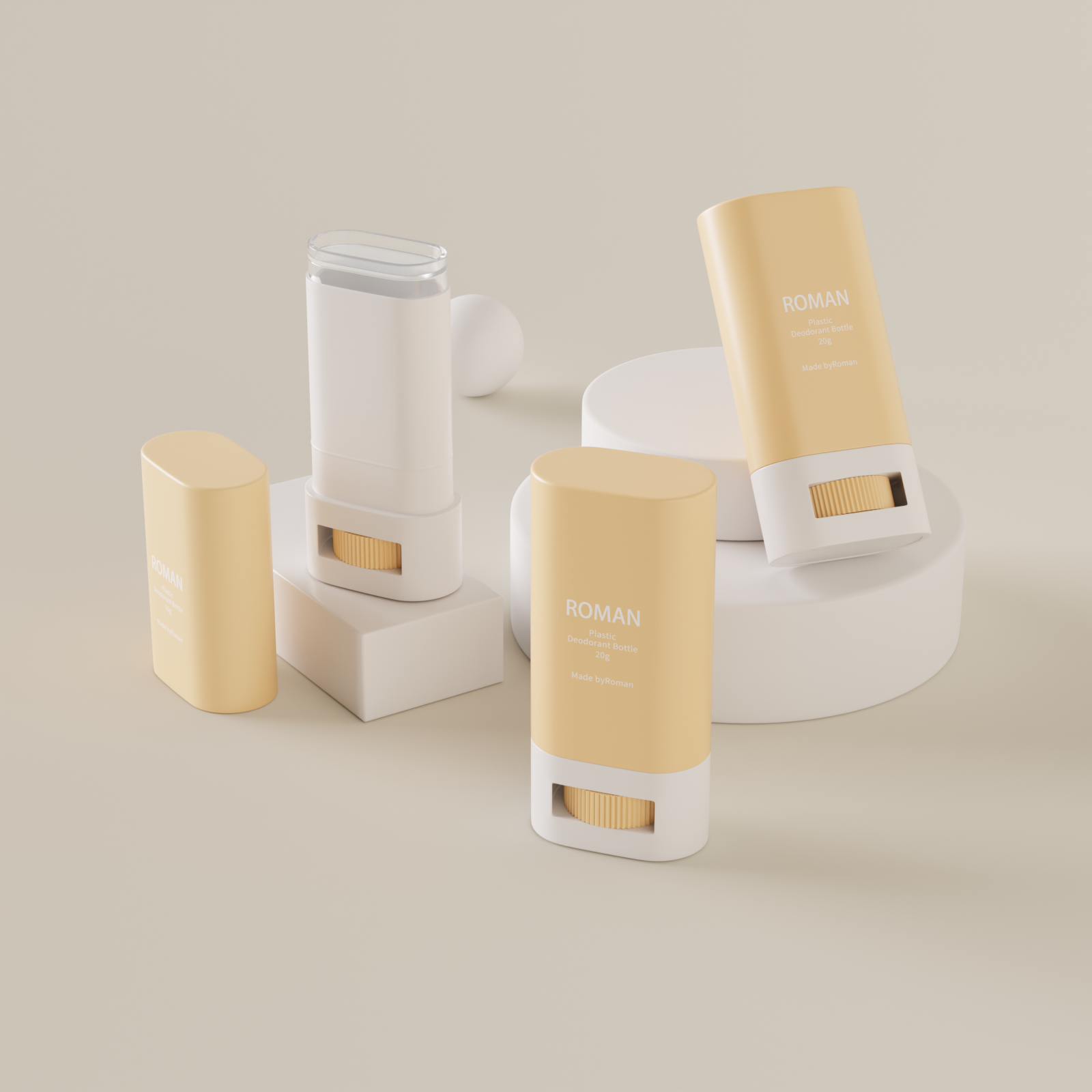 OEM OEM OEM OEM TOP PEMBUAT WARNA WARNA Plastik Twist-Up Plastik Kosong Deodoran Pepejal Kosong