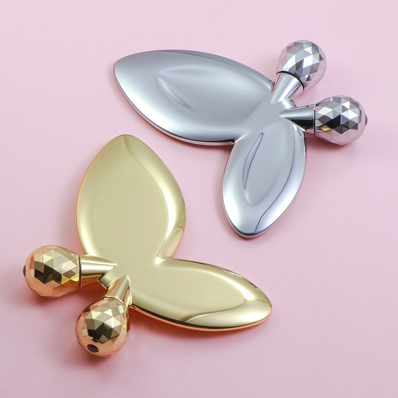 Roller urut muka rama-rama berbentuk rama-rama zink