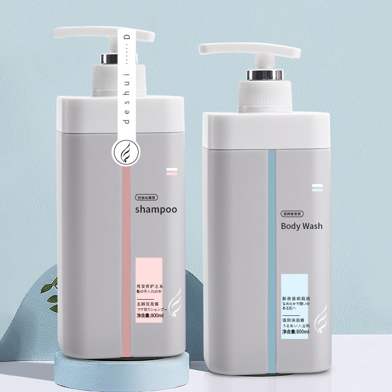 Botol Pembungkusan Plastik 500ml 800ml berkapasiti tinggi untuk losyen penjagaan kulit Tonic Container Shampoo kosong dan Botol Perapi