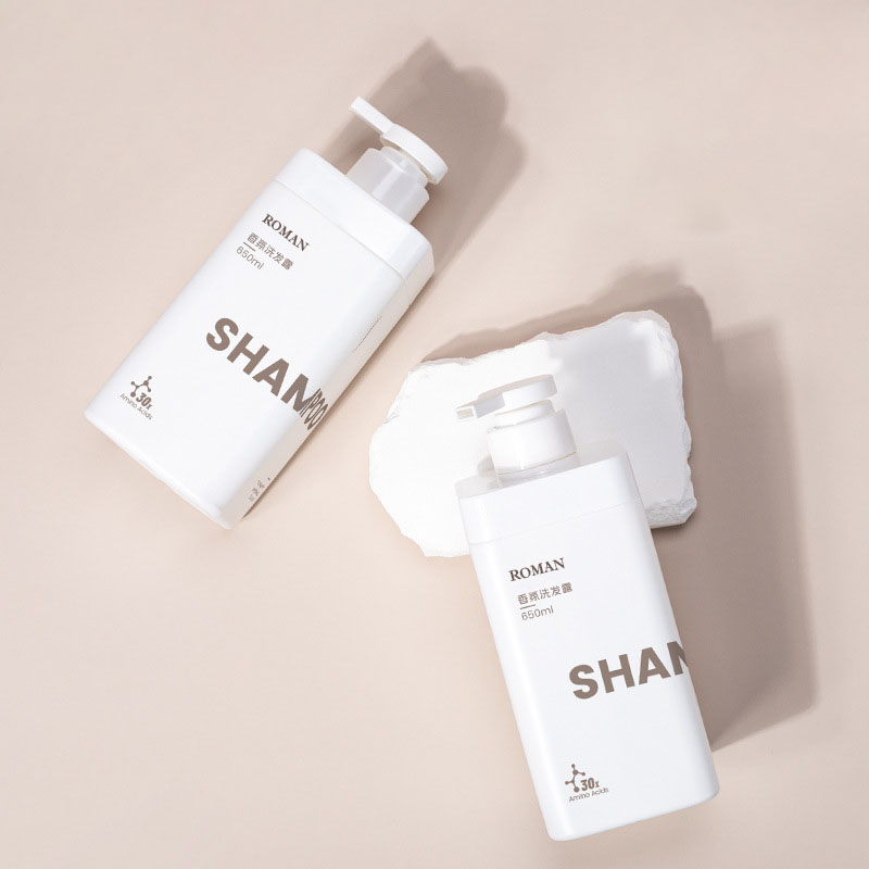 Reka bentuk baru logo peribadi matte putih 650ml persegi kosong HDPE Plastik cecair cecair botol 1L untuk gel mandi syampu Reka bentuk baru logo peribadi matte putih 650ml persegi kosong HDPE Plastik cecair cecair botol 1L untuk gel mandi syampu