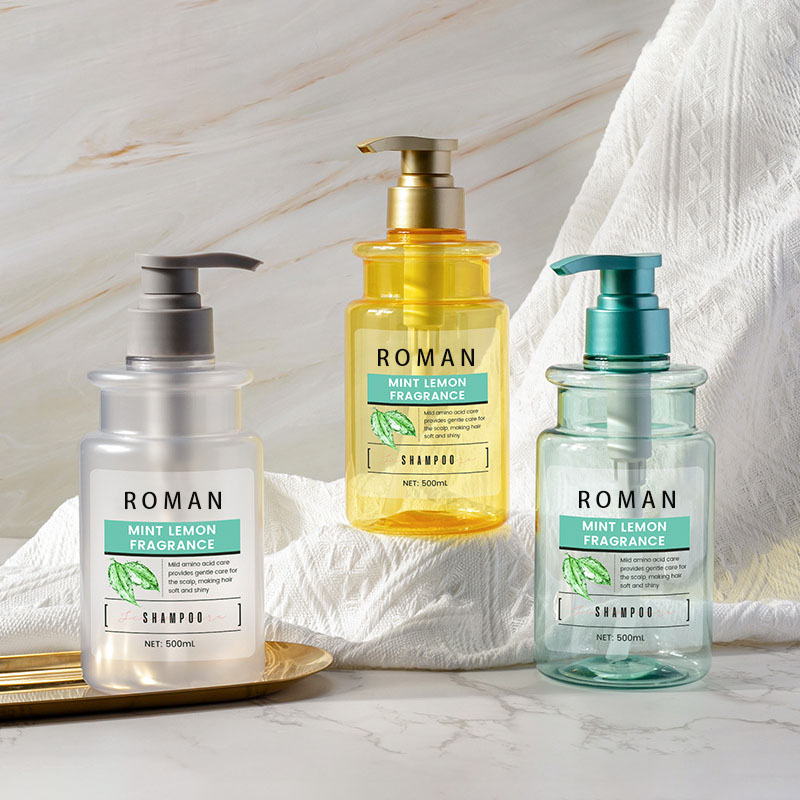 Botol PET 300ml 500ml Plastik Tekan Losyen Telus Badan Shampoo Shower Bottle Bottle Seal untuk Penjagaan Badan Perfume Krim