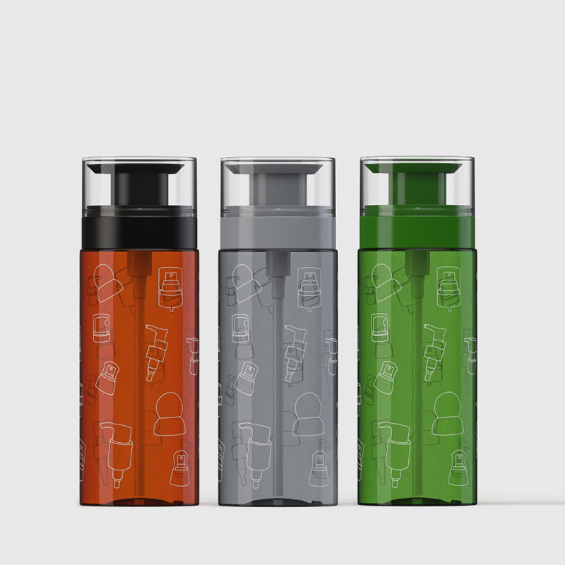 Botol plastik dengan bocor bocor pam bocor bocor besar ambar kosong silinder yang boleh diisi semula untuk minyak losyen perapi rambut syampu Botol plastik dengan bocor bocor pam bocor bocor besar ambar kosong silinder yang boleh diisi semula untuk minyak losyen perapi rambut syampu