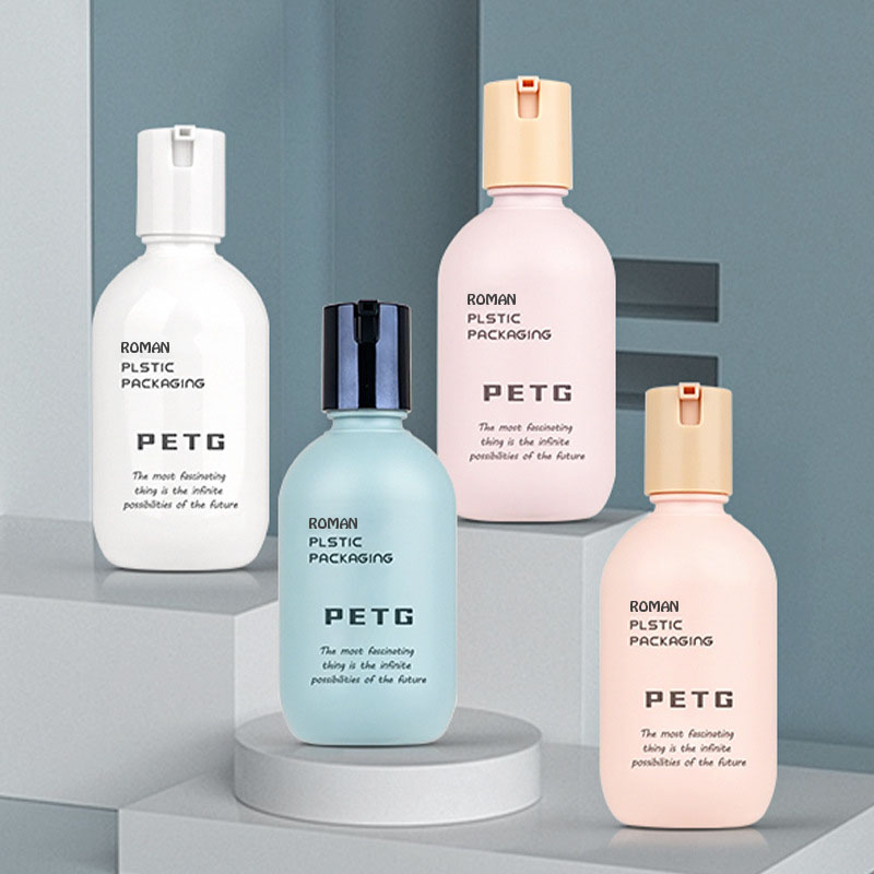 Reka bentuk baru Reka bentuk SPF 50+ Botol Pembungkusan Sunscreen 50ml 80ml 130ml Kulit Plastik Kosmetik Pemutihan Botol Suns Suria Suria