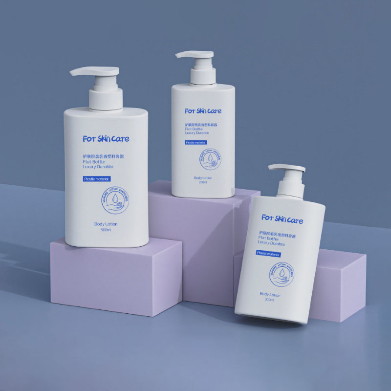 200ml 300ml 500ml botol syampu haiwan peliharaan plastik segi empat tepat dengan penutup penutup skru untuk topeng muka minyak wangi minyak pati losyen bulu mata palsu