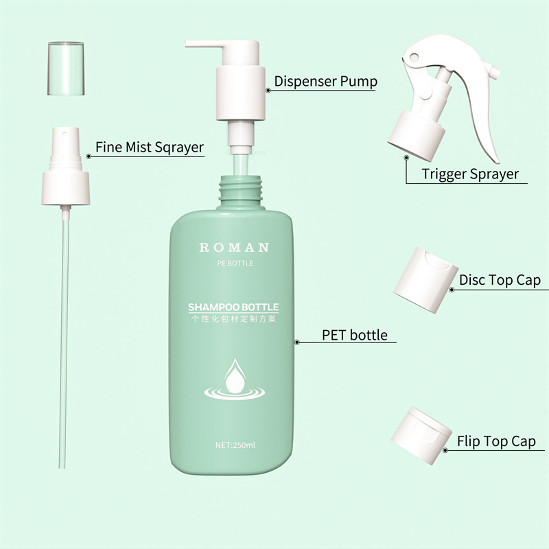 250ml Flat Moisturizing Urut Botol Krim Botol Muka Badan Kontena Mandi Botol Shampoo Botol untuk Sunscreen 250ml Flat Moisturizing Urut Botol Krim Botol Muka Badan Kontena Mandi Botol Shampoo Botol untuk Sunscreen