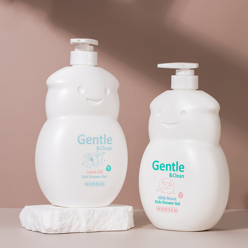 Comel Baby Shape Kids Shampoo dan Conditioner Bottle Plastic Baby Shampoo Losyen Botol Untuk Kanak -kanak Penjagaan Kulit Dispenser 1000ml