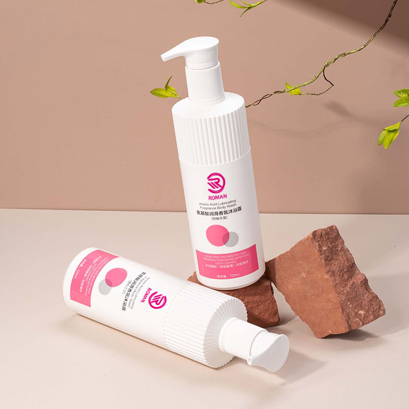 Botol plastik HDPE berjalur putih panas dengan muncung bergelombang 500ml 700ml losyen gel mandi syampu dengan pam cap vietnam Botol plastik HDPE berjalur putih panas dengan muncung bergelombang 500ml 700ml losyen gel mandi syampu dengan pam cap vietnam