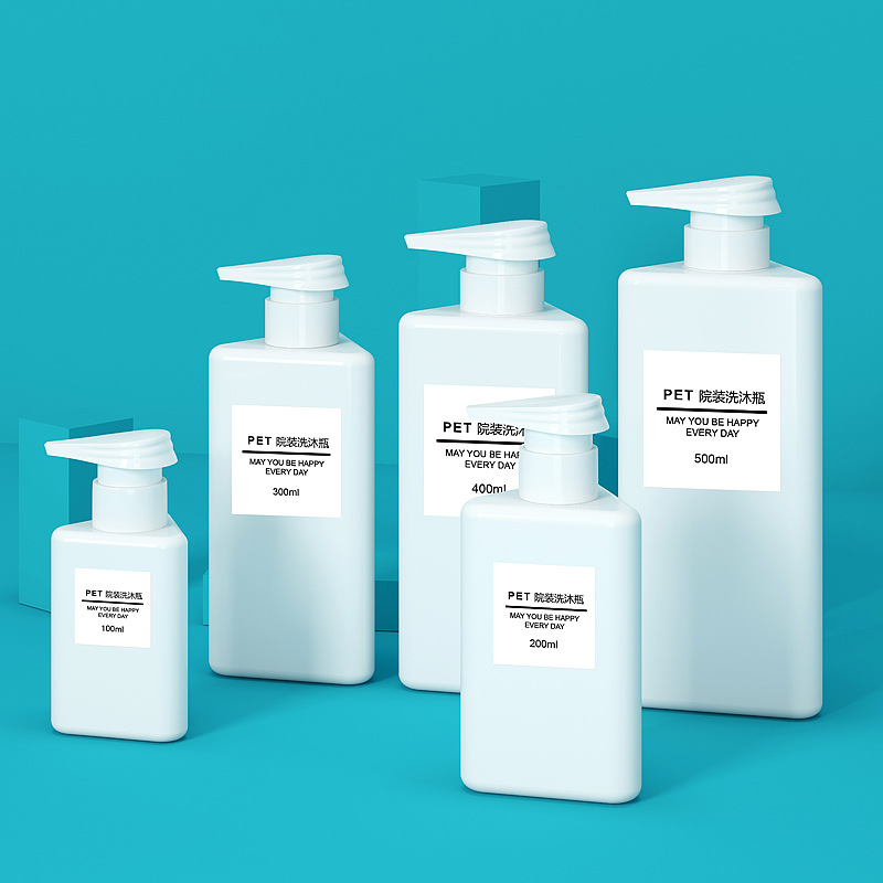 Botol kosong plastik haiwan kesayangan segitiga baru untuk losyen pembersih muka atau losyen penjagaan kulit 100ml 200ml 300ml 400ml 500ml Botol Kosmetik