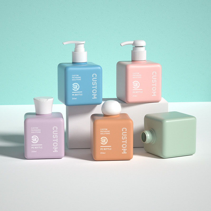 Botol minyak mentega Body Body Body Body Square Plastic Square Plastic Square Body 150ml 200ml dengan percetakan skrin 200ml dengan percetakan skrin