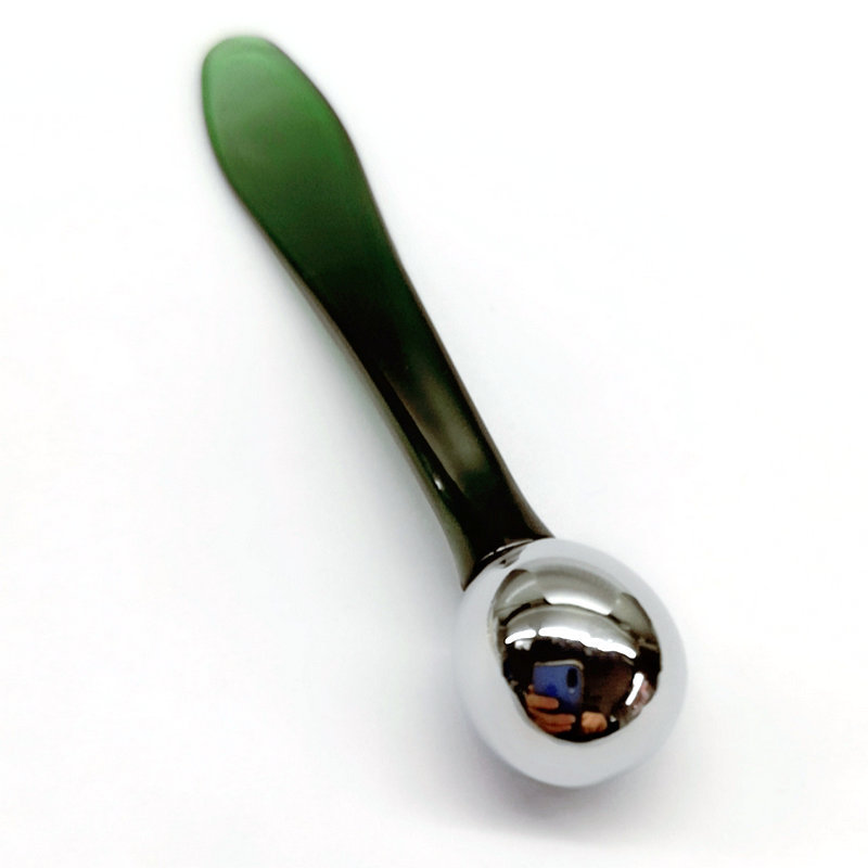 Mata krim urut roller wajah solek solek wajah Rose emas mini logam keluli tahan karat spatula kosmetik keluli tahan karat